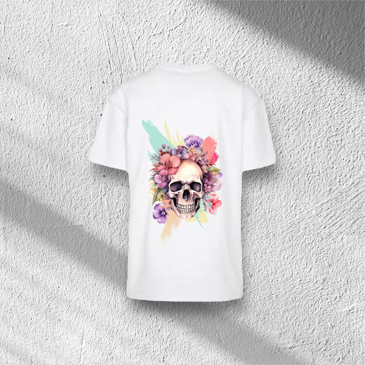 Flower Skull Pink | Heavy Oversize Tee Unisex